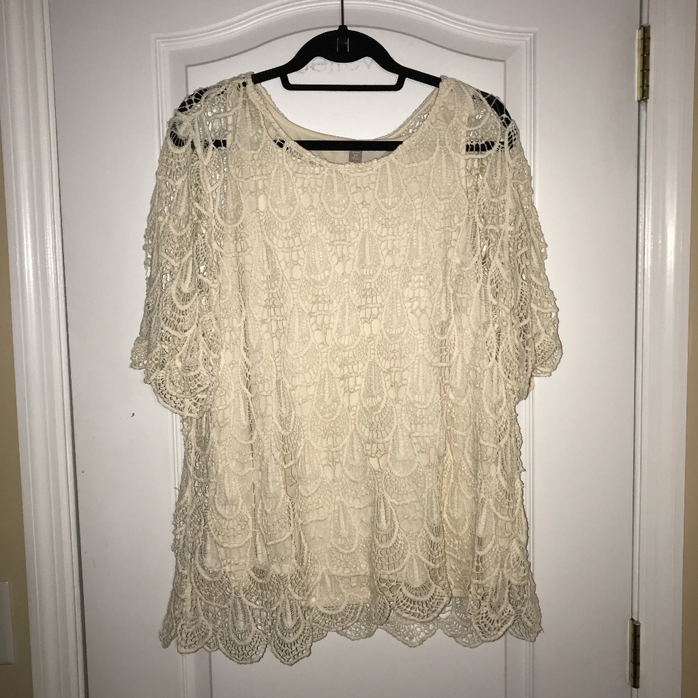 Cream Lace Blouse